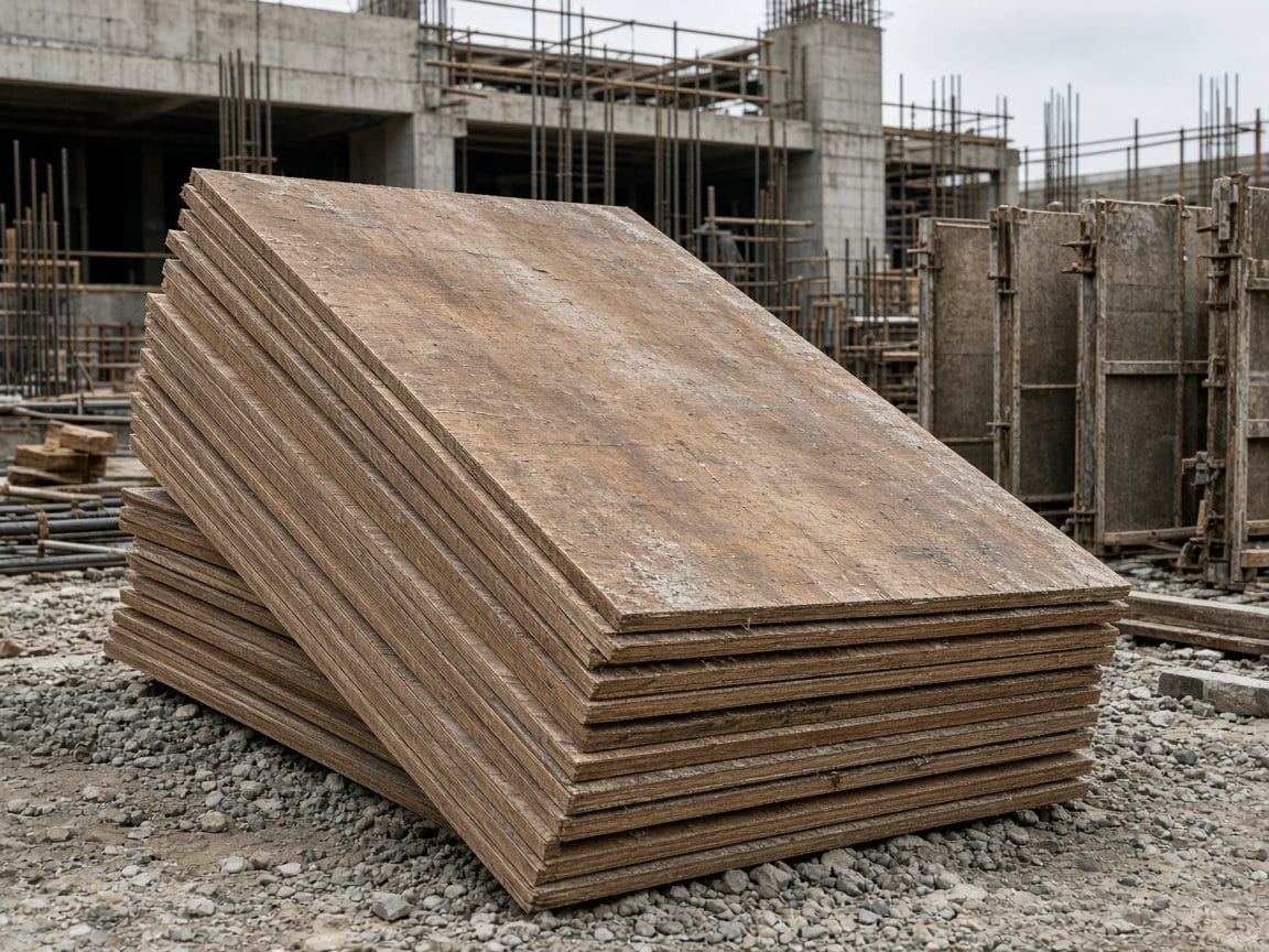 Foto ilustrativa de Madera / fenólico para encofrado.